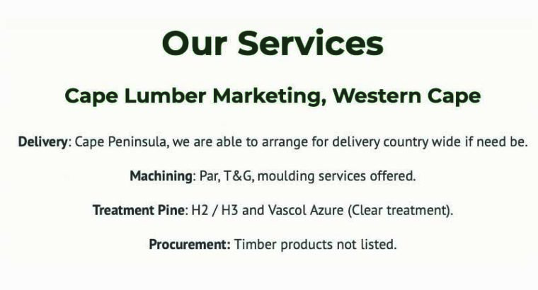 Cape Lumber Marketing